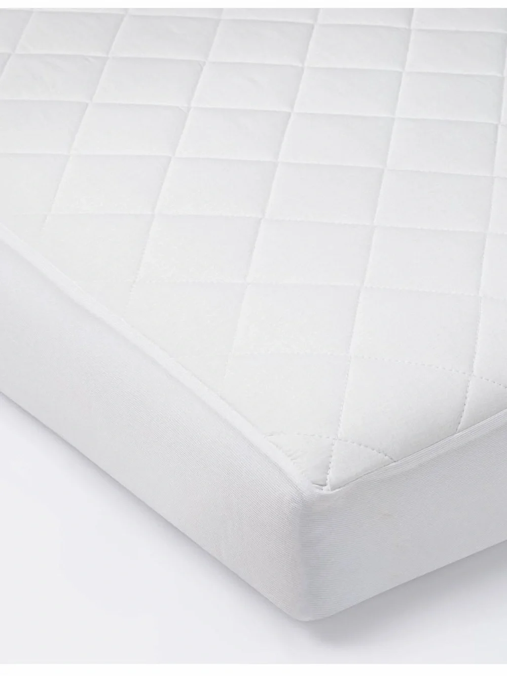 cloud island White Quilted Mini Crib  Mattress Protector Cover